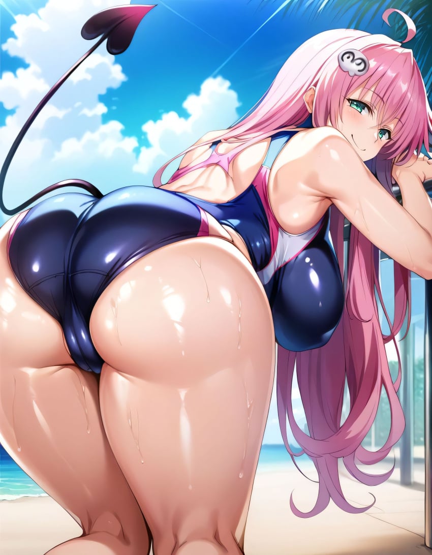 1girls ai_generated alternate_breast_size big_breasts bostin breasts busty curvaceous curvy curvy_body curvy_female curvy_figure female huge_breasts lala_satalin_deviluke large_breasts sweat sweating sweaty sweaty_body sweaty_breasts thick_thighs thighs to_love-ru venus_body voluptuous