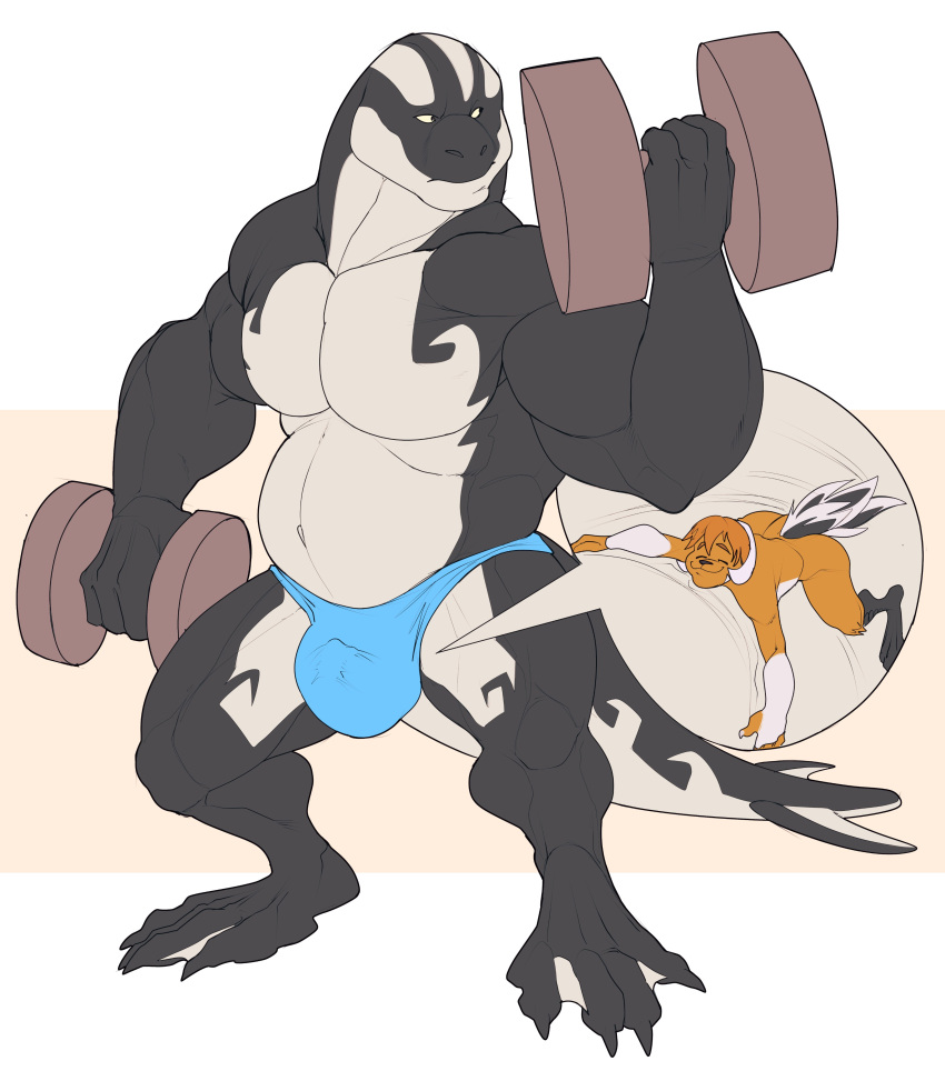 2021 4_fingers 4_toes absurd_res annoyed anthro anthro_on_anthro ass athletic athletic_anthro athletic_male barefoot barely_visible_genitalia barely_visible_penis belly bicep_curl big_bulge big_calves big_muscles big_penis black_arms black_body black_claws black_face black_feet black_fin black_fingers black_fur black_hands black_legs black_neck black_nose black_scales black_tail black_toes blue_speedo bristol brown_arms brown_back brown_body brown_butt brown_eyebrows brown_face brown_fingers brown_fur brown_hair brown_legs bulge cetacean claws closed_eyes closed_frown closed_smile clothed clothed_anthro clothed_male clothing colored delphinoid digital_drawing_(artwork) digital_media_(artwork) dumbbell duo embrace exercise eyebrows facial_markings feet fin fingers flaccid flat_colors flexing flexing_bicep front_view full-length_portrait fur genitals hair happy head_markings hi_res hug huge_biceps huge_cock huge_muscles huge_pecs humanoid_hands inside_clothing inside_underwear interspecies larger_anthro larger_male looking_aside male male/male male_anthro mammal manly marine markings membrane_(anatomy) micro multicolored_body multicolored_fur multicolored_scales musclegut muscular muscular_anthro muscular_male nude_anthro nude_male obliques oceanic_dolphin orca penis penis_hug plantigrade portrait raised_hand scales scalie serratus simple_background size_difference skimpy smaller_anthro smaller_male solo_focus speedo_only standing tail_fin tan_background thick_neck three-quarter_view toes toony toothed_whale topless topless_anthro topless_male two_tone_arms two_tone_body two_tone_face two_tone_legs two_tone_neck two_tone_scales two_tone_tail weights white_arms white_background white_belly white_body white_chest white_claws white_face white_fur white_hands white_legs white_markings white_membrane white_neck white_penis white_scales white_tail wide_stance workout workout_equipment