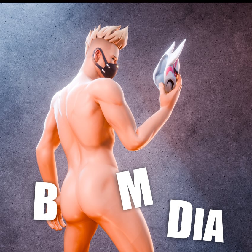 3d blonde_hair drift_(fortnite) fortnite fortnite:_battle_royale gay leiko_src mask_only no_visible_genitalia nsfw skinny yaoi