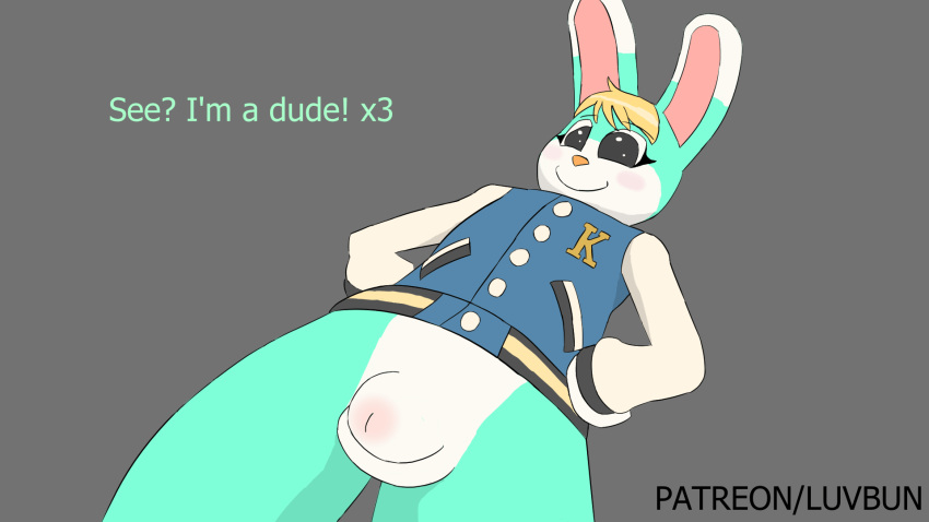 16:9 1boy animal_crossing animated anthro hi_res lagomorph leporid lil'bun male male_only mammal nintendo rabbit sasha_(animal_crossing) short_playtime solo video_games widescreen