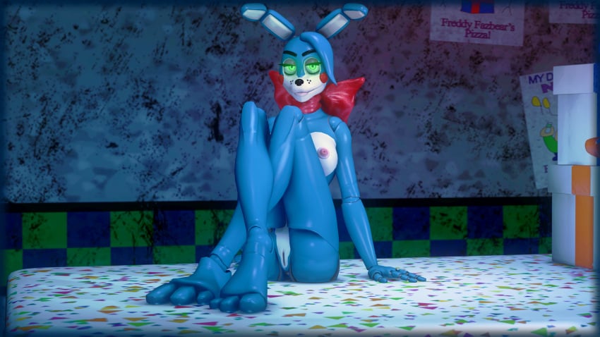 16:9 3d 3d_(artwork) absurd_res alternate_form animatronic anthro anus barefoot big_breasts blue_body blue_hair bow_tie breasts digital_media_(artwork) erect_nipples falko3458 feet female fingers five_nights_at_freddy's five_nights_at_freddy's_2 genitals glowing glowing_eyes green_eyes hair hi_res lagomorph leporid long_ears looking_at_viewer machine mammal mtf_crossgender nipples nude pussy rabbit robot rule_63 slim solo source_filmmaker toes toy_bonnie_(fnaf) video_games white_anus white_body white_breasts white_pussy widescreen