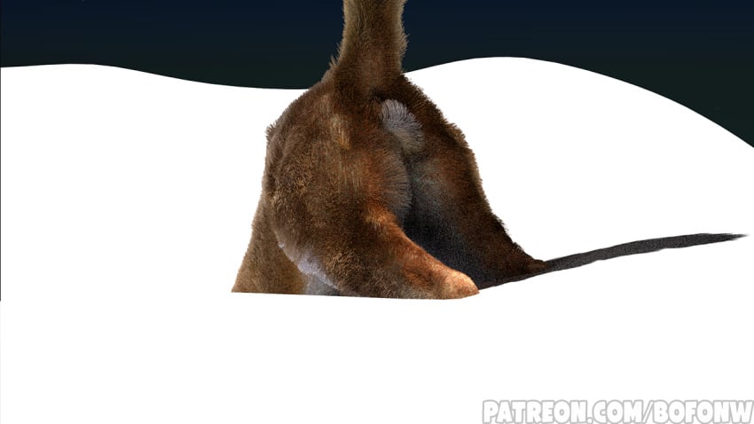 16:9 3d_(artwork) ass bofonw canid canine digital_media_(artwork) feral fox male mammal realistic red_fox solo widescreen