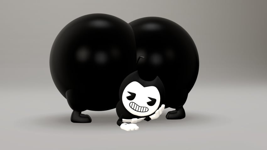 anthro ass_bigger_than_head bendy bendy_and_the_ink_machine big_ass big_butt cupcake887 jack-o_pose looking_at_viewer looking_seductive