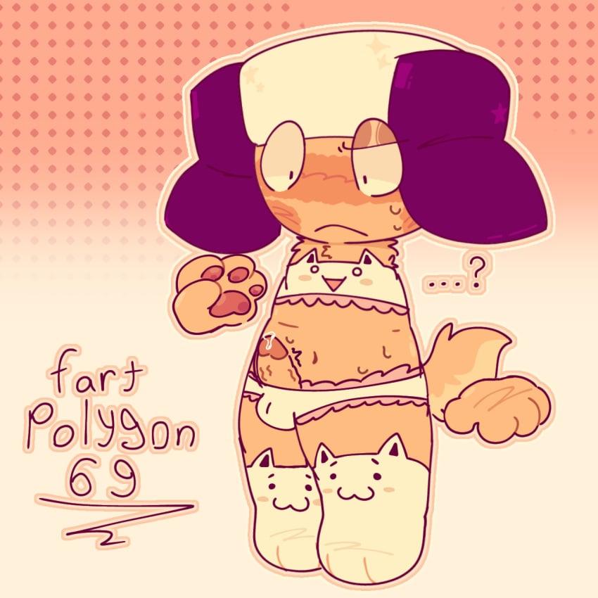 bambeez blush cat_outfit confused confusion dave_and_bambi_mod erection fartpolygon69_(artist) fluffy genital_fluids hat panties paws popcorn_mod precum russian socks sweat tagme tail throbbing_penis watermark