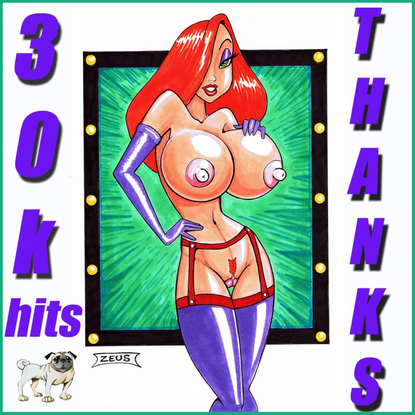 disney female female_only human jessica_rabbit nipples pussy solo tagme who_framed_roger_rabbit zeus(artist)