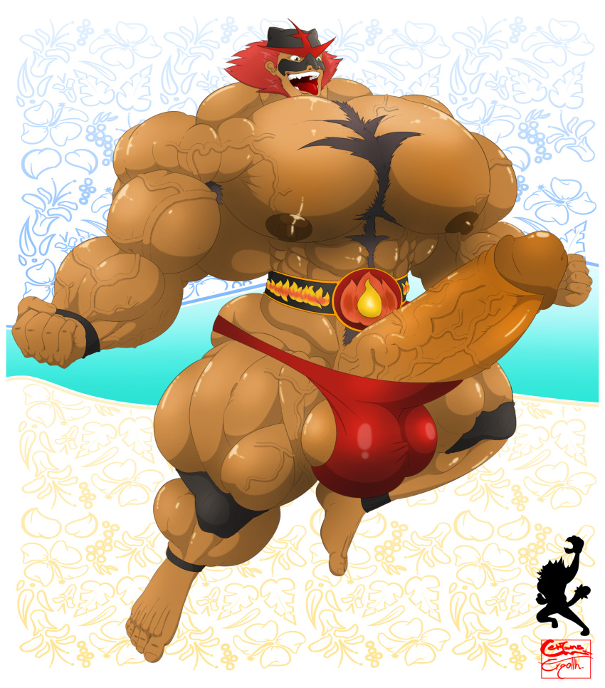 abs biceps bodybuilder centaurus daz_candyman gijinka hyper hyper_balls hyper_genitalia hyper_muscles hyper_penis hyper_testicles incineroar male male_focus male_only muscle muscles muscular muscular_arms muscular_ass muscular_back muscular_legs muscular_male muscular_thighs nipples pecs pokemon veins veiny_penis