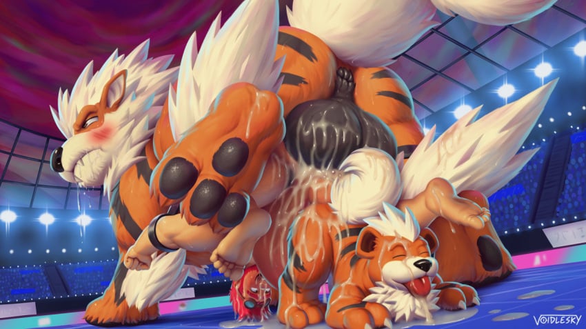 3boys anal anal_knotting anal_sex anus arcanine ass ass_up balls big_balls big_penis blush bodily_fluids crowd cum cum_everywhere cum_from_ass cum_in_ass cum_inside cum_on_balls cum_on_butt cum_on_ground cum_on_stomach feral feral_penetrated feral_penetrating furry gay genital_fluids genitals group group_sex growlithe huge_balls huge_cock human human_on_feral human_penetrated human_penetrating hyper hyper_balls hyper_genitalia hyper_penis interspecies knotting larger_feral larger_human larger_male looking_pleasured male male/male male_only mammal messy nintendo penetration penis pokémon_stadium poképhilia pokemon pokemon_(species) sex size_difference smaller_feral smaller_human smaller_male stadium stomach_bulge sweat threesome tongue tongue_out video_games voidlesky yaoi zoophilia