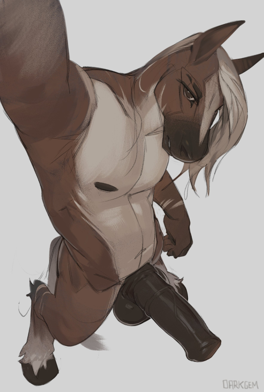 1boy 2021 5_fingers absurd_res anatomically_correct anatomically_correct_genitalia anatomically_correct_penis animal_genitalia animal_penis anthro balls big_balls big_penis biped blaze_(marking) brown_body brown_eyes brown_fur colored_sketch countershade_torso countershading darkgem digital_media_(artwork) equid equine equine_penis erection eyebrows facial_markings fetlocks fingers fur genitals head_markings hi_res high-angle_view hooves horse leg_markings looking_at_viewer male male_only mammal mane markings medial_ring muzzle_(marking) navel nipples penis simple_background snout snout_markings socks_(marking) solo unguligrade_anthro vein veiny_penis white_background white_body white_fur white_mane