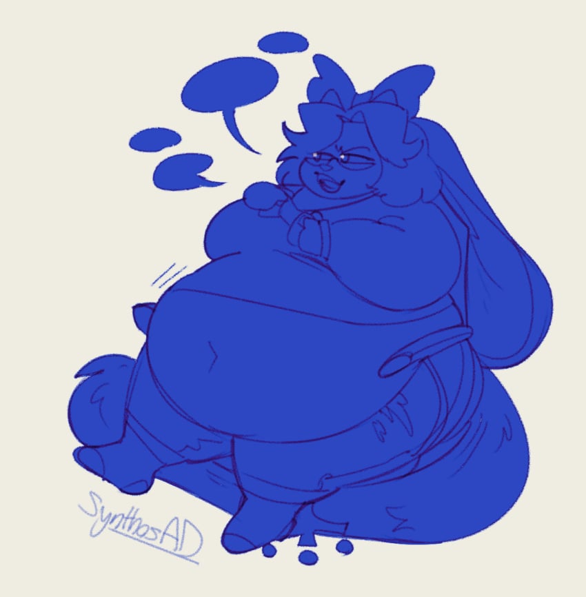 bbw big_breasts blueberry_inflation breasts female furry huge_breasts inflation overweight synthosad tagme thick_thighs wide_hips