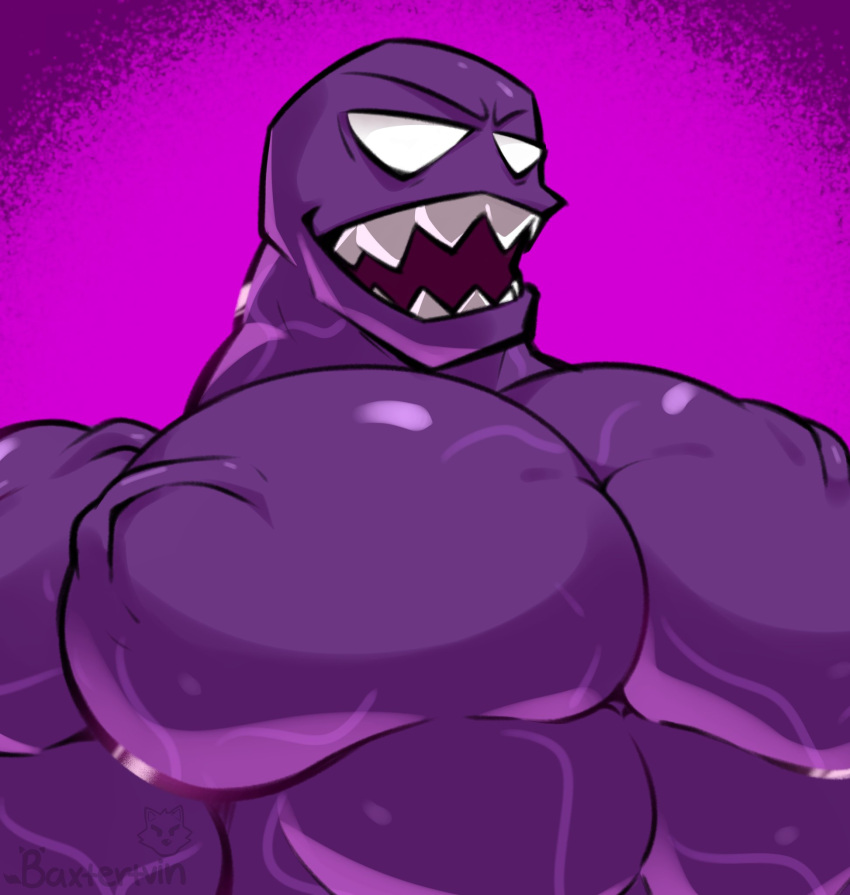 el_benon elbenon muscular open_mouth purple_venom purplevenom simple_background solo youtube_hispanic