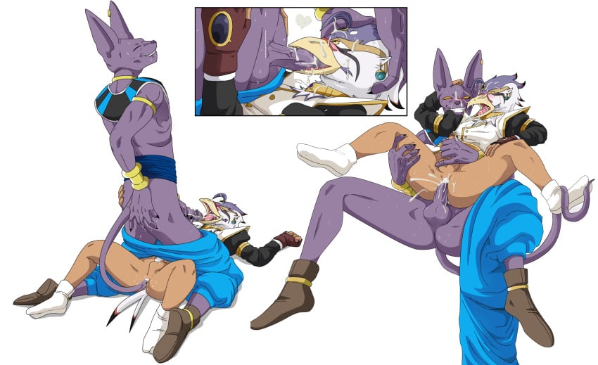 absurd_res accessory accipitrid accipitriform amber_eyes anal anal_fingering anal_sex animal_head anthro armor avian baggy_pants bangs beak beerus bird bodily_fluids breastplate chair_position chiritea clothing coat cum cum_in_ass cum_in_mouth cum_inside cum_on_face cum_on_partner cum_on_partner's_face domestic_cat dragon_ball dragon_ball_super duo eagle face_fucking fan_character feathers felid feline felis fingering fingerless_gloves footwear for_a_head forced forced_oral forehead_gem from_behind_position gay genital_fluids genitals gloves handjob handwear hi_res humanoid humanoid_genitalia irrumatio jewelry kushary male male/male mammal markings oral penetration penile penile_penetration penis penis_in_ass potara_earrings prehensile_tail purple_body sash sex shoes solo tail_feathers tail_fetish tail_in_ass tail_play tail_sex tailjob topwear tunic white_body white_feathers yaoi