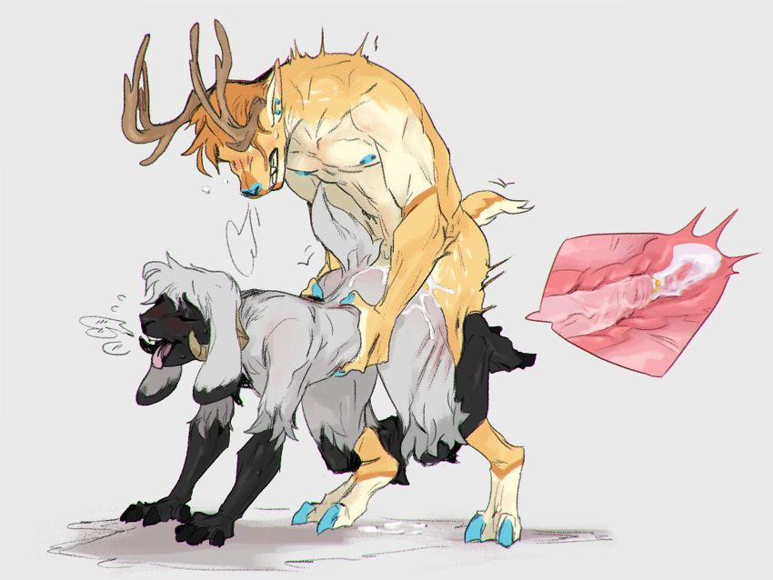 4:3 anthro anthro_on_anthro antlers ass blue_nose blush bodily_fluids bovid breasts breath chromatic_aberration claws clenched_teeth closed_eyes cum cum_in_pussy cum_inside cum_leaking cum_on_ass cum_on_butt cum_on_ground cutaway doggy_style dominant dominant_male duo ear_piercing erection facial_piercing female female_penetrated floppy_ears from_behind_position fur furry furry_only genital_fluids genital_piercing genitals hair hi_res hooves horn humanoid_genitalia humanoid_penis hybrid internal leaking legs_in_air looking_pleasured male male/female male_penetrating male_penetrating_female mammal mercy_(varaxous) motion_lines naked nipple_piercing nipples nude open_mouth panting penetration penile penile_penetration penis penis_in_pussy penis_piercing piercing prince_albert_piercing pussy scratches scratching scut_tail sex sharp_teeth sheep short_tail simple_background snarling spots spotted_body spotted_fur submissive submissive_female tail teeth tongue tongue_out tyba vaginal_penetration waist_grab wheelbarrow_position wool_(fur) wormsigil