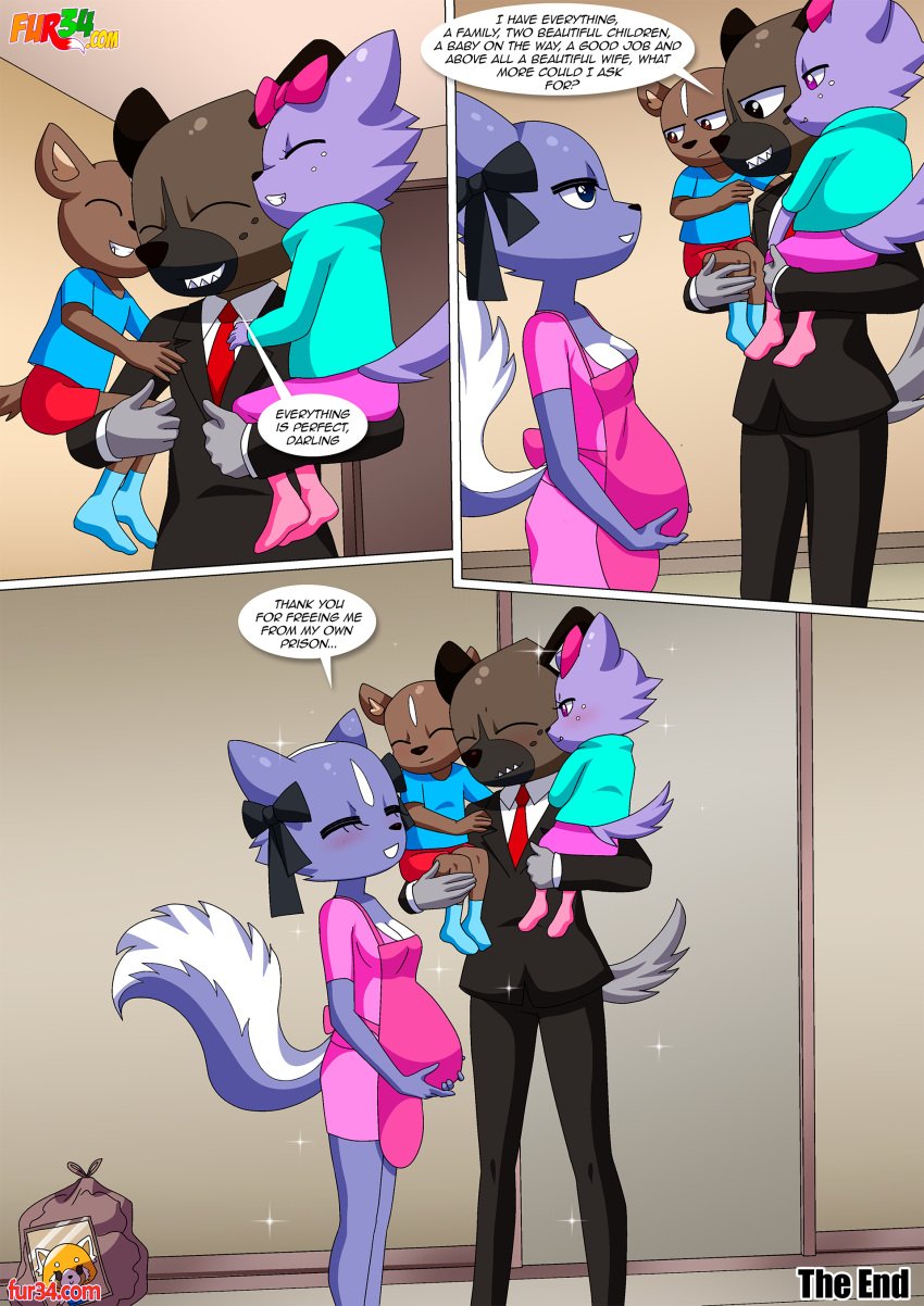 a_prison_called_freedom_(comic) aggressive_retsuko aggretsuko anthro bbmbbf comic female fur34 furry haida haida_(aggretsuko) male palcomix pregnant sanrio shikabane shikabane_(aggressive_retsuko) shikabane_(aggretsuko)