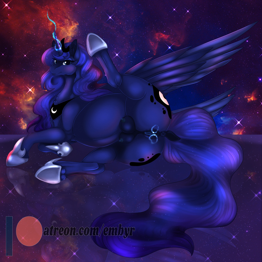 1:1 absurd_res alicorn animal_genitalia animal_pussy anus ass clitoris crotchboobs cutie_mark dock equid equine equine_pussy female feral friendship_is_magic genitals hasbro hi_res hooves horn horse magic mammal masturbation my_little_pony patreon patreon_logo pony pregnant pregnant_female presenting presenting_pussy princess_luna_(mlp) pussy raised_hoof raised_leg solo spread_legs spread_pussy spreading sugar.rush tail_tuft tuft unicorn wings