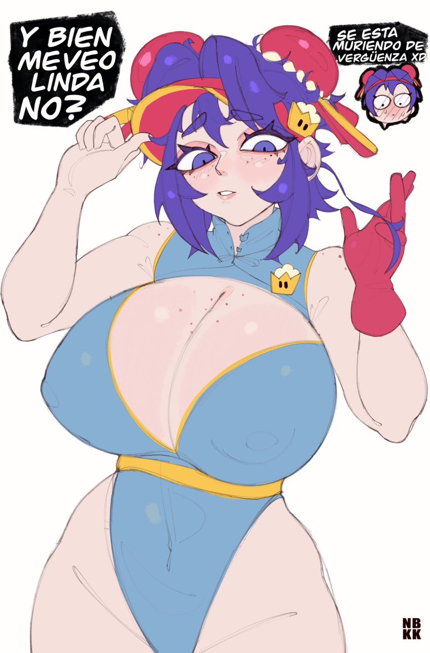 1girls artist_logo belly big_thighs blue_eyebrows blue_eyelashes blue_eyes blue_eyes_female blue_hair blue_hair_female blush blushing boobs brawl_stars breasts clothed clothed_female curvy_thighs español eyebrows eyelashes eyes fang_(brawl_stars) female female_focus female_only freckles freckles_on_breasts freckles_on_face freckles_on_shoulders gloves hat huge_boobs huge_breasts izutsumihr jpeg large_boobs large_breasts light-skinned_female light_skin lips navel nipple_bulge noboko_k pink_lips red_gloves rule_63 solo solo_female solo_focus spanish_text stomach supercell text thick_thighs thighs tummy