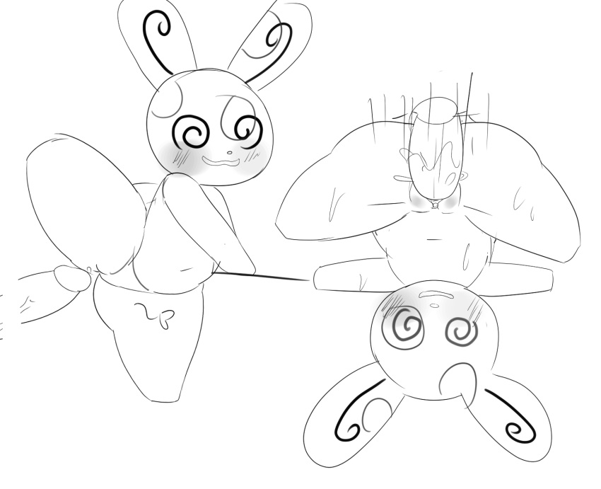 2021 anthro blush blush_lines bodily_fluids body_blush darky03 disembodied_penis duo female genital_fluids genitals heart hi_res male male/female monochrome motion_lines navel nintendo nude penetration penile penile_penetration penis penis_in_pussy pokémon_(species) pokemon pussy pussy_blush pussy_juice sex solo_focus spinda spiral_eyes spots spotted_body spread_legs spreading sweat symbol-shaped_eyes upside-down vaginal_penetration vein video_games