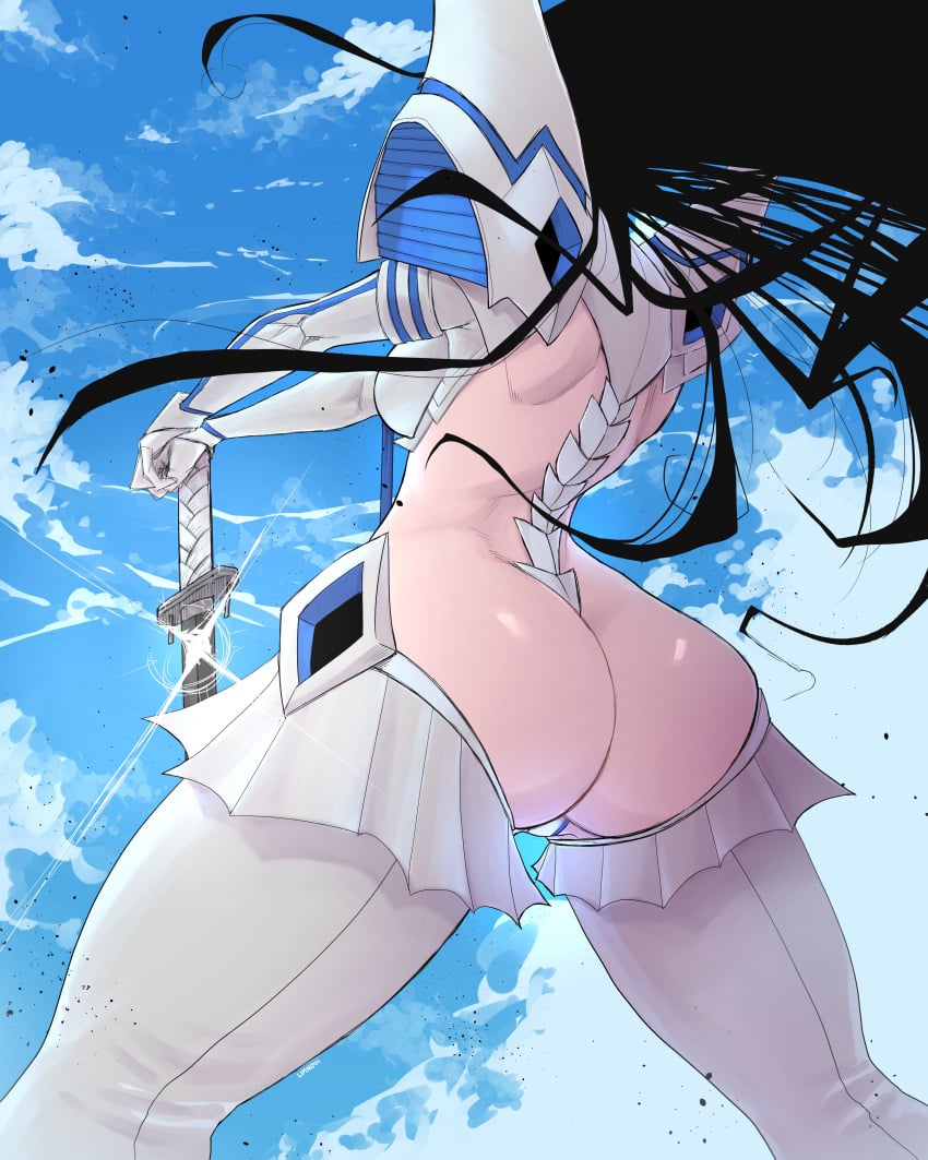 1girls ass ass_focus junketsu kill_la_kill kiryuuin_satsuki limn044 sfw