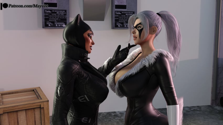 2girls 3d batman:_arkham_city batman_(series) big_ass big_breasts big_thighs black_cat_(marvel) breasts bust busty catwoman catwoman_(arkham) catwoman_(arkham_city) chest crossover curvaceous curvy curvy_figure dc dc_comics felicia_hardy female hips hourglass_figure huge_ass huge_breasts large_ass large_breasts legs light-skinned_female light_skin marvel marvel_comics mature mature_female mayvee selina_kyle slim_waist spider-man_(series) thick thick_hips thick_legs thick_thighs thighs top_heavy voluptuous voluptuous_female waist white_hair wide_hips wide_thighs