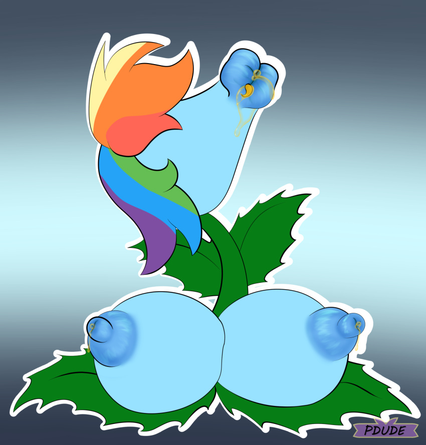 :>= alternate_species bodily_fluids elemental_creature female flora_fauna friendship_is_magic fuckbulb fuckplant hasbro hi_res lactating my_little_pony nectar nude pdude plant plant_girl plant_tf plant_transformation post_transformation rainbow_dash_(mlp) smooth_skin succplant suckplant transformation unusual_bodily_fluids unusual_lactation