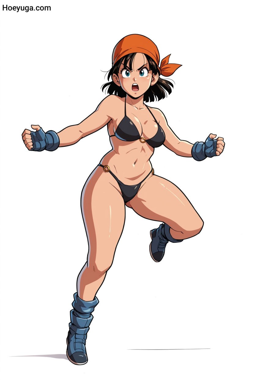 ai_assisted ai_generated ai_hands anime bikini dragon_ball dragon_ball_super dragon_ball_z female female_focus female_only fight hoeyuga jorenran looking_at_viewer pan_(dragon_ball) sexy