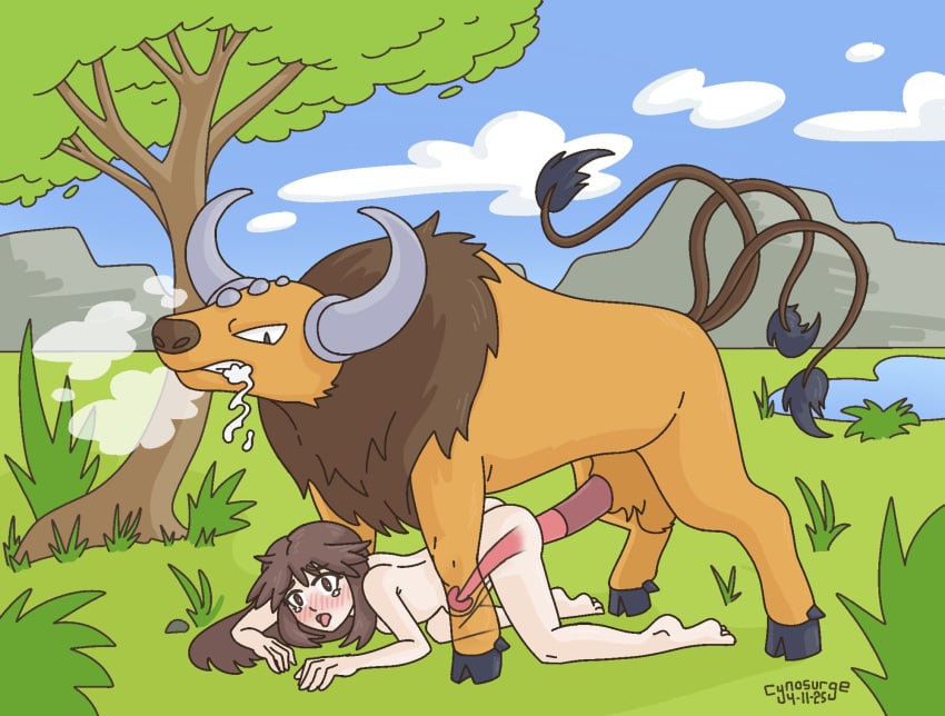 anatomically_correct_genitalia background bestiality bull bull_penis color cross_section cynosurge feral_on_female feral_on_human feral_penetrating interspecies leaf_(pokemon) naked naked_female non-con pokemon pokemon_(species) pokemon_frlg pokephilia rape stomach_bulge stomach_deformation tauros tears uterus_penetration womb womb_stimulation x-ray zoophilia