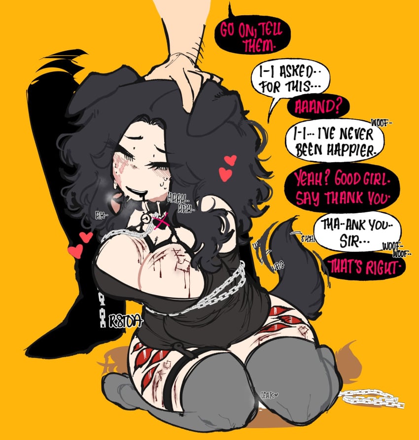 1boy 1boy1girl 1girls abuse abused_female ass belly belly_bulge big_ass big_breasts blood bondage breasts brother_and_sister canine chubby chubby_female dog_ears dog_girl dog_tail eyelashes eyeliner eyes female femsub futanari horny horny_female huge_breasts huge_thighs incest intersex makeup male plump puppygirl r8toa ram_(r8toa) scars self-harm_scars stockings thicc thick thick_ass thick_legs thick_thighs thighhighs thighs tied_up toa_(r8toa)