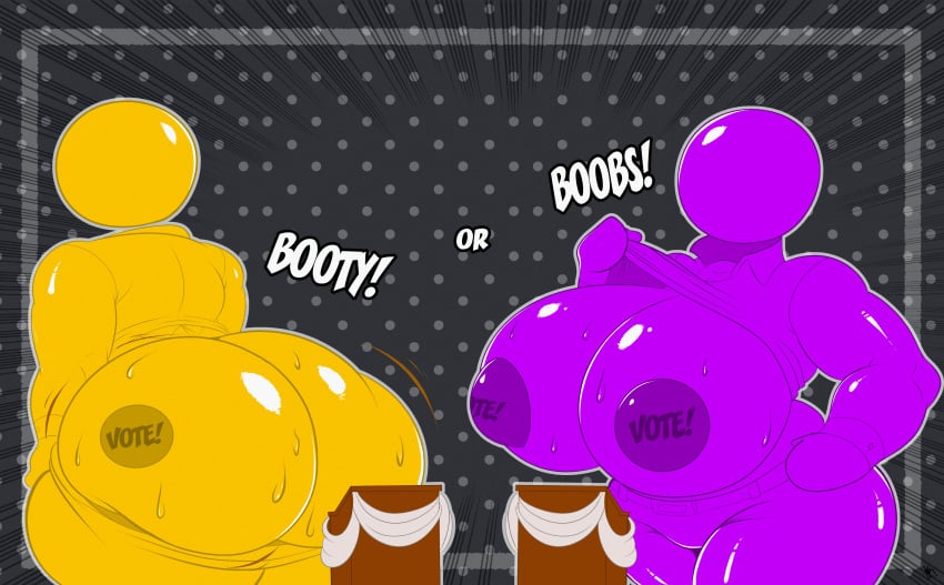 ass ass_vs_breasts big_ass big_breasts bottom_heavy breasts breasts_out bubble_butt busty dat_ass fat_ass huge_ass huge_breasts large_ass large_breasts massive_ass massive_breasts mrxrickyx pants pants_down parody shirt shirt_lift text thick_ass thick_thighs top_heavy voting wide_hips