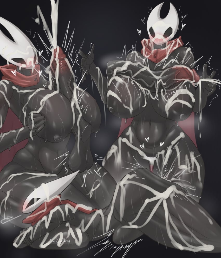 absurd_res anthro anus areola arthropod ass belly belly_bulge big_breasts black_body black_breasts black_eyes black_penis breasts breasts civilcrackhead cum cum_drip cum_in_pussy cum_inside cum_on_body cum_on_breasts cum_on_face cumshot female female_only fingers flushed genitals grass hi_res hollow_knight horn hornet_(hollow_knight) huge_breasts huge_cock large_ass large_breasts lying multiple_poses nipples nude paizuri penile_penetration penis penis_in_pussy penis_on_breast penis_out shy solo team_cherry thick_thighs titjob titjob tree wide_hips