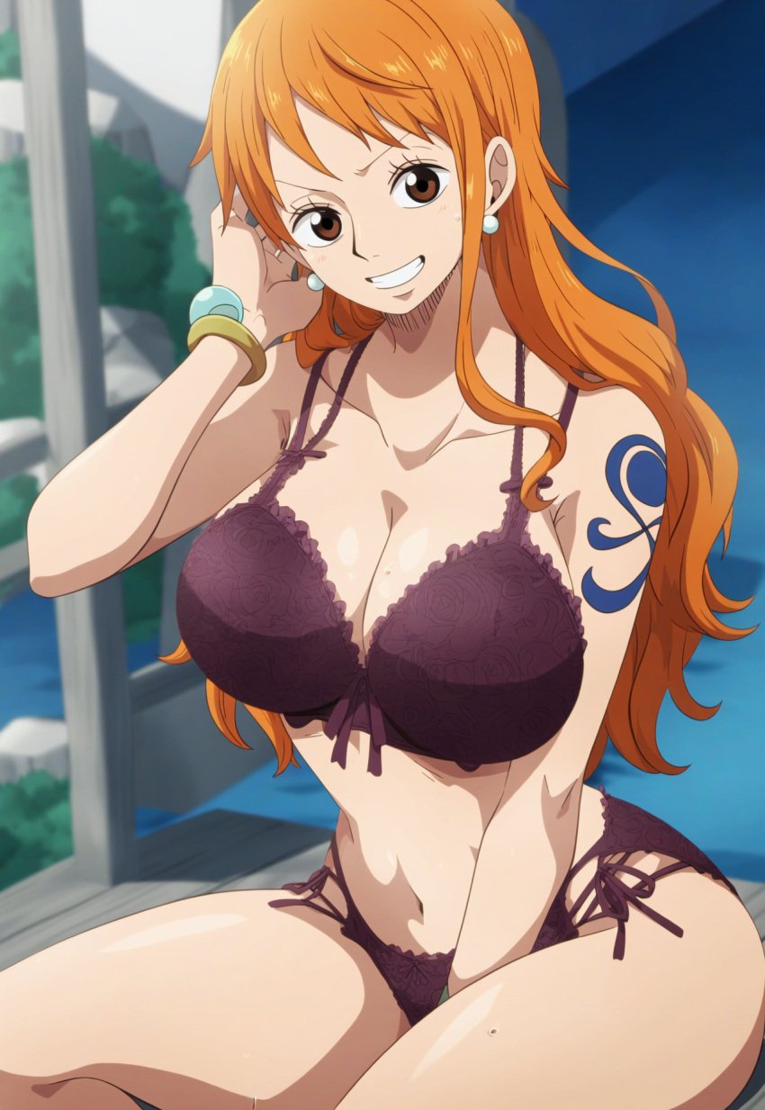 ai_generated female female_only nami_(one_piece) one_piece tbaanime