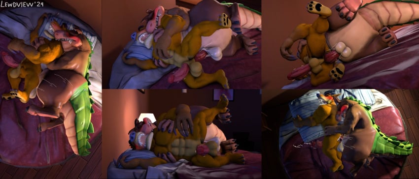 3d_(artwork) activision anthro anus ass balls bed bedroom bedroom_sex belly big_belly big_dom_small_sub blush bodily_fluids canid canine canis clenched_teeth closed_eyes cowgirl_position crash_(series) crocodile crocodilian cum dasyuromorph digital_media_(artwork) dingo dingodile dominant duo ejaculation eyebrows fr34ky4urry123 from_behind_position from_front_position fucked_silly furniture genital_fluids genitals happy happy_sex head_in_crotch head_on_back heads_together hi_res hybrid lewdview looking_pleasured lowered_head lying male male/male mammal marsupial motion_lines muscular muscular/overweight muscular_anthro muscular_male narrowed_eyebrows nipples nude on_back on_bed on_bottom on_side on_top open_mouth orgasm orgasm_face overweight overweight/muscular overweight_anthro overweight_male overweight_on_muscular pecs penile penis pillow raised_eyebrows recently_extinct_species reptile romantic romantic_couple romantic_sex scalie scrunchy_face sequence sex size_difference source_filmmaker_(artwork) spoon_position spooning tail teeth thylacine tiny_tiger