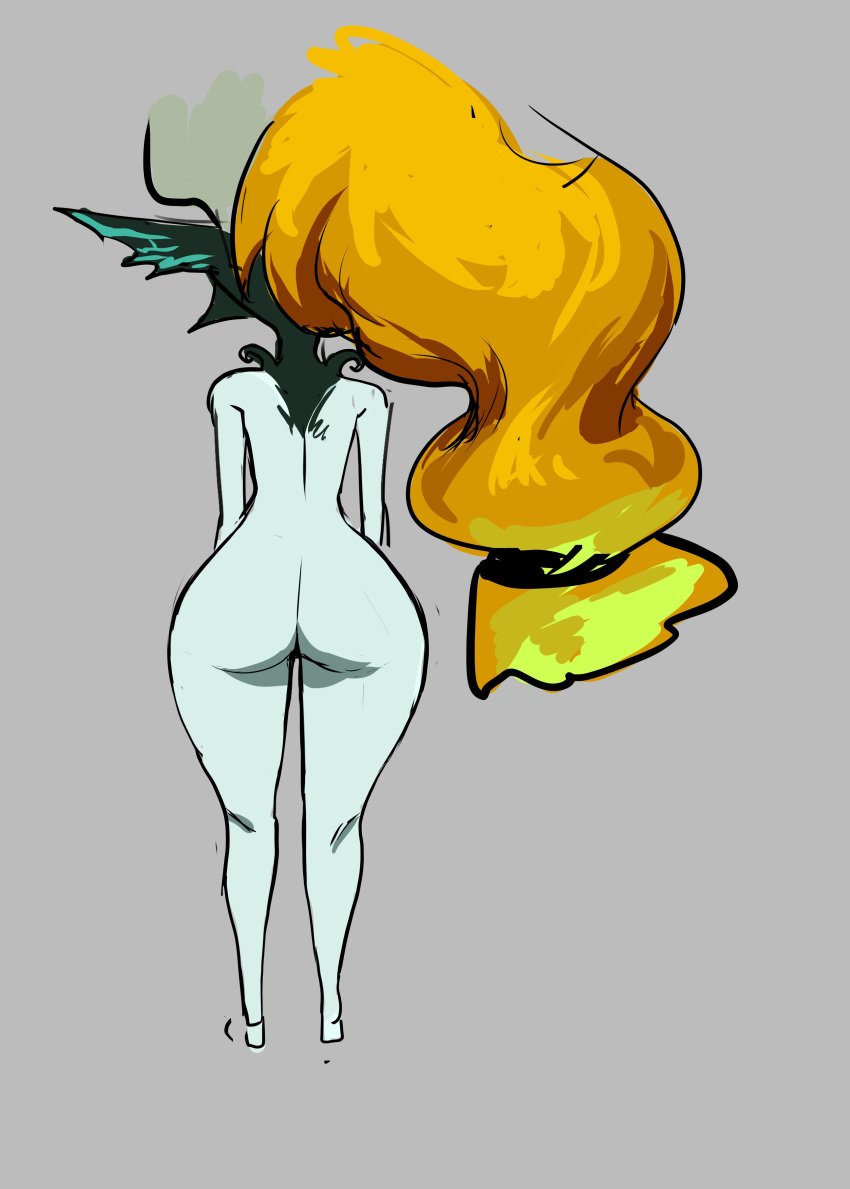 1girls ass ass_focus big_ass female female_only midna p0stalk shortstack solo viewed_from_behind