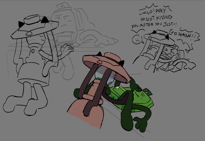 2025 2boys airy_(hfjone) animate_inanimate backpack blush blushing_at_partner cunnilingus cuntboy cuntboy/male eating_pussy gay hfjone intersex kicking lamp liam_plecak_(hfjone) male male/male male_only object_shows sad sodapopee tagme yaoi