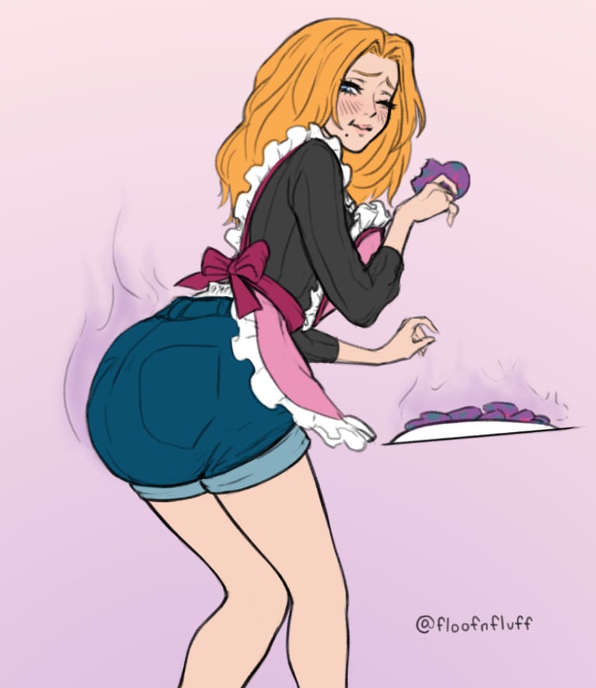 big_breasts bleach breasts embarrassed housewife matsumoto_rangiku orange_hair scat