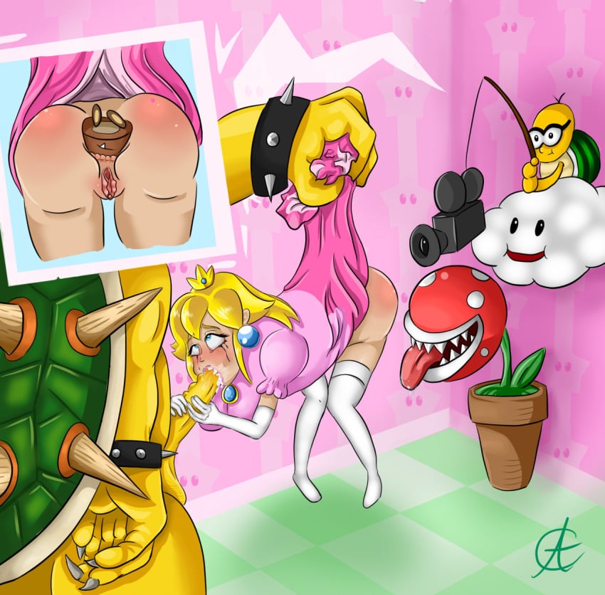 anal anal_sex bodily_fluids bowser buttplug cum cum_in_mouth cum_inside cyancyn duo elemental_creature fellatio female flora_fauna full_frontal genital_fluids goomba goomba_in_ass group head_in_ass hi_res human humanoid koopa lakitu's_cloud living_buttplug male male/female mammal mario_(series) nintendo oral patreon penetration penile piranha_plant plant princess_peach rape recording rough_sex scalie sex sex_toy super_mario_bros. video_games voyeur