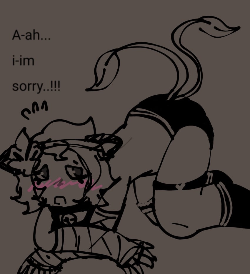 bending_over catgirl confused white_lily_cookie