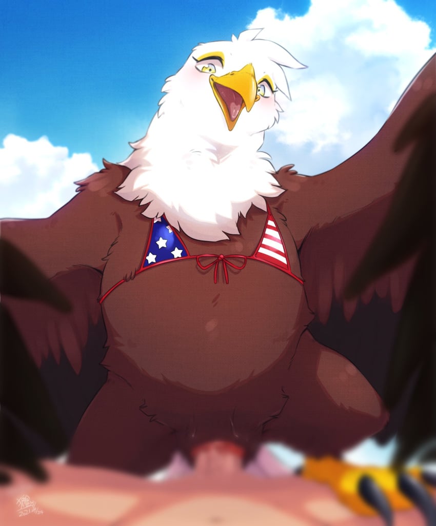 2020s 2021 accipitrid accipitriform animal_genitalia avian bald_eagle beak bikini bikini_top bird bird_feet blur_censorship blurred_foreground bottomless brown_body brown_feathers censored claws cloaca cloacal cloacal_penetration clothed clothed_feral clothing cloud day duo eagle erection feathered_wings feathers female female_on_human female_on_top female_penetrated feral feral_penetrated first_person_view genitals hi_res human human_on_feral human_penetrating human_penetrating_feral human_pov humanoid_genitalia humanoid_penis ingi interspecies looking_at_viewer male male/female male_human/female_feral male_on_bottom male_on_feral male_penetrating male_penetrating_female male_pov mammal on_bottom on_top open_beak open_mouth penetrating_pov penetration penis sea_eagle shaded signature sky spread_wings swimwear talons toe_claws tongue white_body white_feathers wings yellow_eyes zoophilia