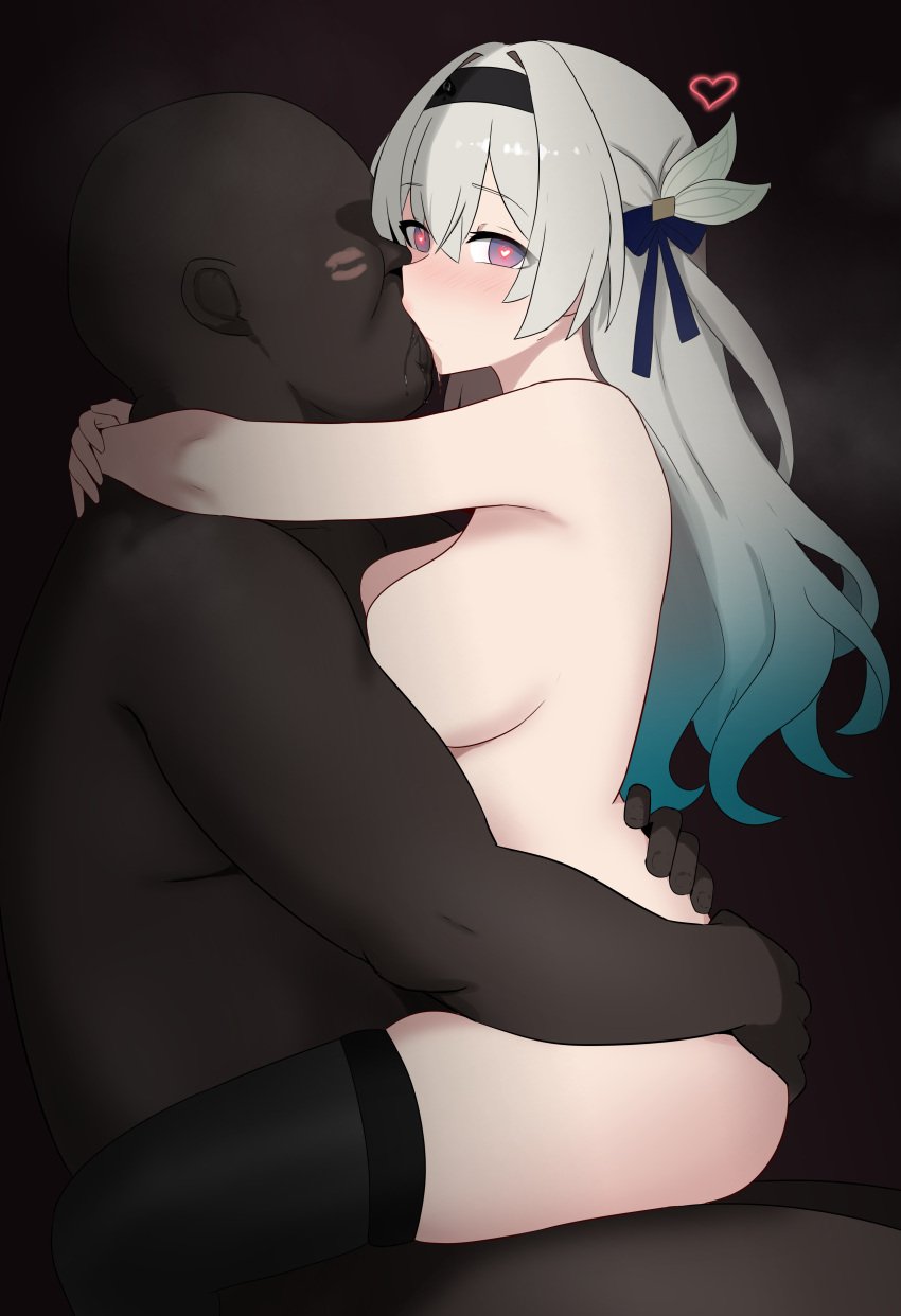 1boy 1girls big_breasts blacked bnwo breasts cuckold cuckolding dark-skinned_male deep_kissing fat_male female firefly_(honkai:_star_rail) french_kiss heart heart-shaped_pupils honkai:_star_rail honkai_(series) hug interracial kiss_mark kissing kissing_while_penetrated large_breasts light-skinned_female looking_at_viewer lord_dante male mihoyo naked_thighhighs netorare ntr pale-skinned_female sex straddling thighhighs ugly_bastard vaginal_penetration variant_set