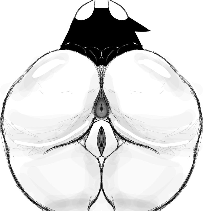 anus anus_focus ass ass_focus bubble_butt catwitch_(xarop77) huge_ass pussy redraw srsombrio thick_ass thick_thighs white_background wide_hips xarop77