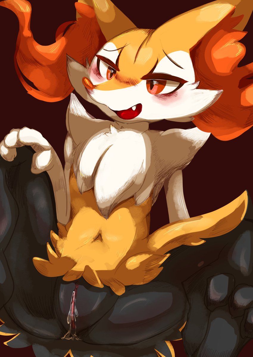 absurd_res braixen female generation_6_pokemon hi_res izon448 nintendo pokemon pokemon_(species) solo