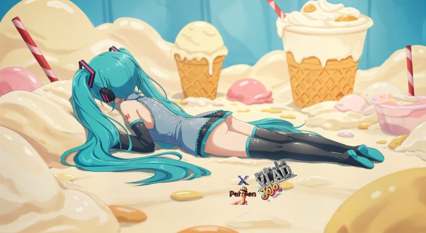 ai_generated anime blue_hair hatsune_miku icecream mikuart vlad_jojo