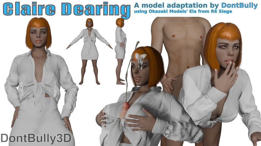 1boy 1boy1girl 1girls 3d 3d_(artwork) 3d_model ambiguous_penetration blender blender_(artwork) blender_(software) boobjob business_attire business_woman character_name character_sheet claire_dearing clothed_paizuri clothed_sex clothed_titfuck clothed_titjob cum cum_on_face cum_on_hair cumshot curvy curvy_female curvy_figure dont_bully_(artist) eyes_rolling_back female_focus from_behind from_behind_position grabbing_ass jurassic_park jurassic_world light-skinned_female light-skinned_male model model_sheet paizuri paizuri_under_clothes partially_clothed partially_clothed_female red_hair smirking_at_viewer titfuck_under_clothes titjob titjob white_shirt