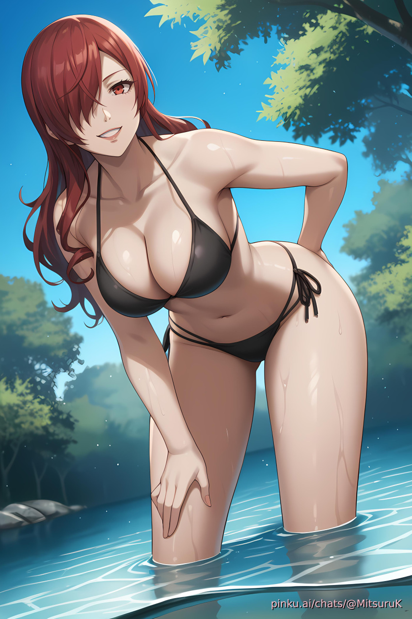 ai_generated aichat bikini candid ecchi mitsuru_kirijo persona_3 pinku pinku.ai pinkuai river wet