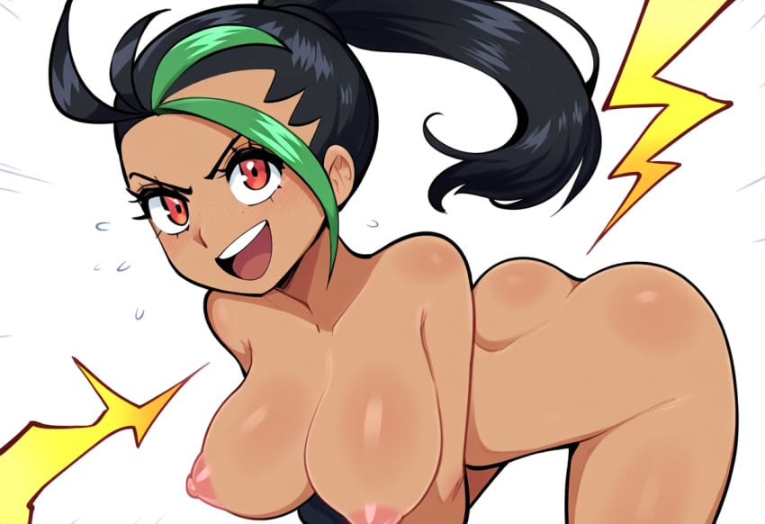 1girls 2025 2d ai_generated big_breasts dark-skinned_female dark_skin female large_breasts mullon nemona_(pokemon) nipples novelai nude pokemon pokemon_(anime) pokemon_journeys pokemon_sv solo solo_female solo_focus