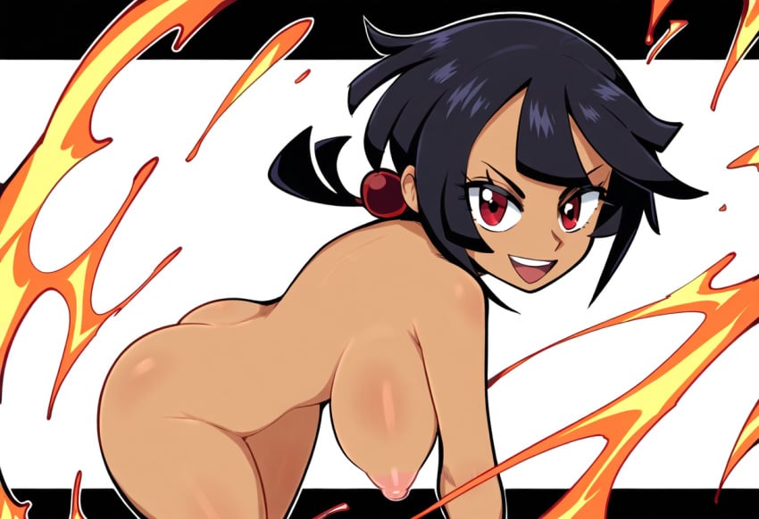 1girls 2025 2d ai_generated ass big_breasts female large_breasts mullon nipples nude pokemon pokemon_(anime) pokemon_oras pokemon_rse smile solo solo_female solo_focus zinnia_(pokemon)