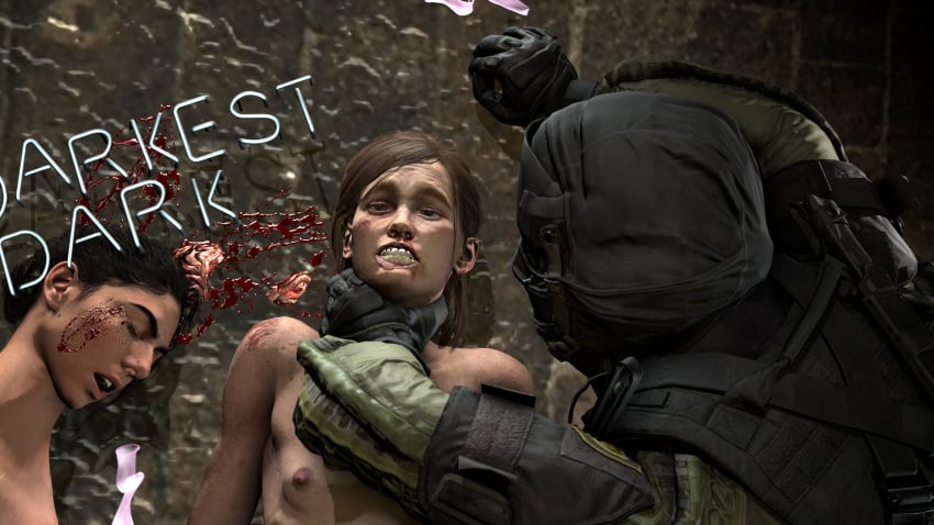 breasts ellie_(the_last_of_us) guro sfm strangling