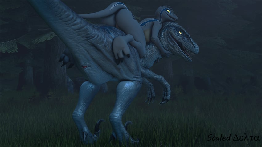 16:9 2021 3d_(artwork) animal_genitalia anthro anthrofied ass blue_(jurassic_world) breasts butt_shot claws cloaca digital_media_(artwork) dinosaur dromaeosaurid duo feet female feral from_behind_position genitals grass grey_body grey_scales jurassic_park jurassic_world looking_at_viewer mounting night non-mammal_breasts non-mammal_nipples nude open_mouth outside plant pupils pussy raised_tail rear_view reptile rock scaleddelta scales scalie sex slit_pupils smile source_filmmaker spread_legs spreading teeth theropod tongue tree universal_studios velociraptor widescreen yellow_eyes