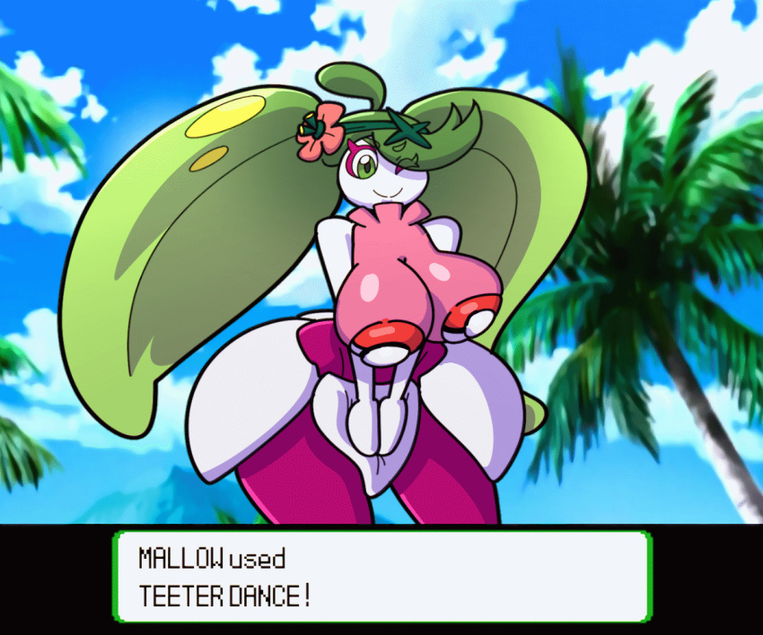 1girls alternate_species animated bouncing_breasts dancing female female_only huge_ass huge_breasts itsover21 mallow_(pokemon) navel pasties plump pokémon_(species) poke_ball_pasties pokegirl_as_pokemon pokemon pokemon_sm pokemorph sachasketchy solo steenee