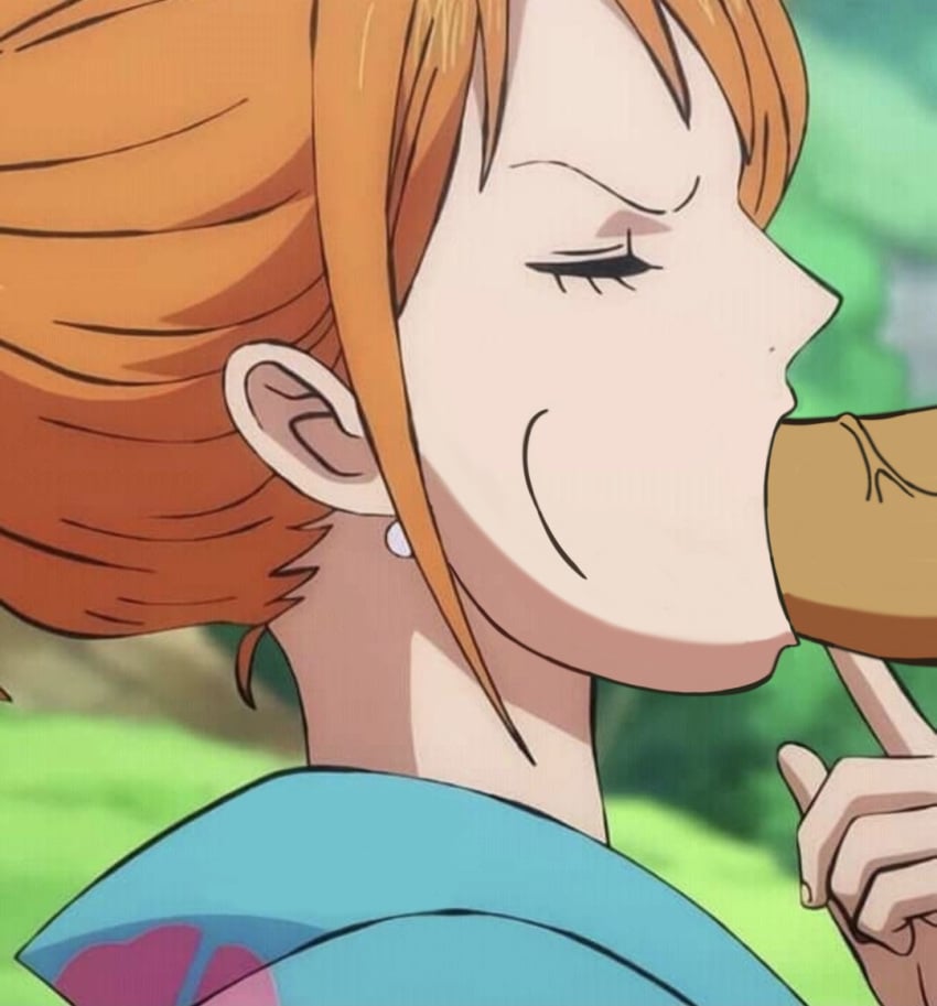 blowjob deep_blowjob european fellatio female ginger japanese_clothes kurozumi_orochi male nami one_piece oral orange_hair post-timeskip rao_jackman swedish throat_fuck