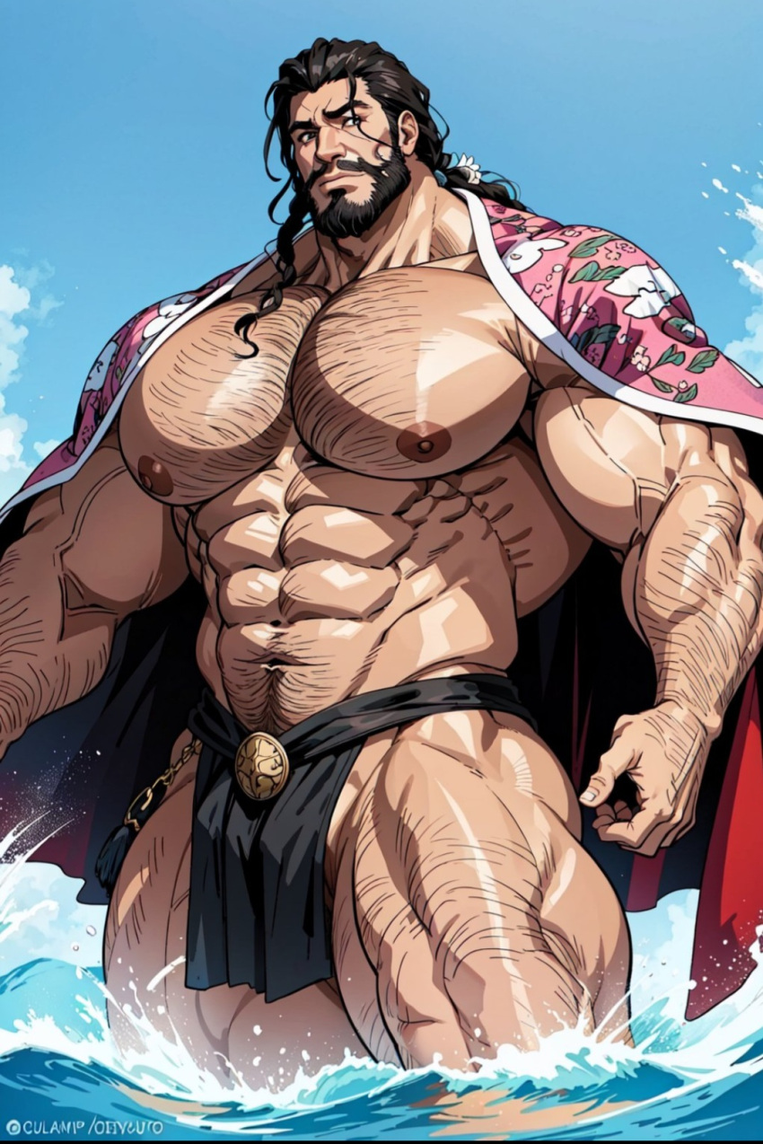 ai_generated almost_naked almost_nude bara barely_clothed big_muscles bleach bodybuilder daddy dark_hair dilf hairy_legs huge_muscles jorgexanders kyouraku_shunsui male male_focus male_only massive_muscles mature_male muscle muscular muscular_arms muscular_ass muscular_legs muscular_male muscular_thighs older_male six_pack skimpy skimpy_clothes slutty_outfit solo_male thick_thighs veiny_muscles