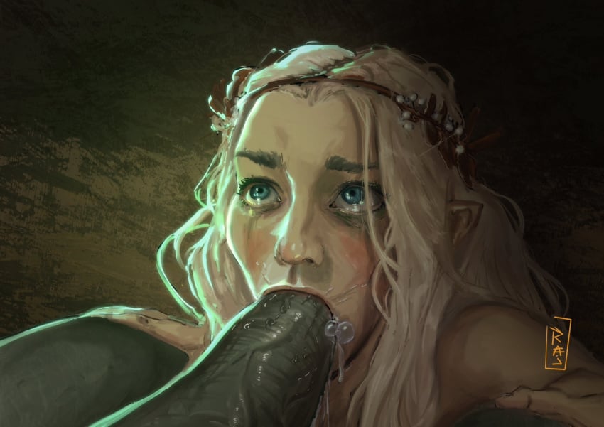 1boy 1girls 2d :>= absurdly_large_cock big_dom_small_sub big_penis blonde_female blonde_hair blonde_hair blonde_hair_female blowjob blowjob_face blue_eyes cum cum_in_mouth dark-skinned_male elf elf_ears elf_female fellatio galadriel green_skin huge_cock interracial interspecies large_penis larger_male lord_of_the_rings male/female monster monster_cock mouth_full_of_cock mouth_full_of_cum orc orc_male penis penis_in_mouth pov rajdraw rings_of_power smaller_female straight straight tagme wide_eyed